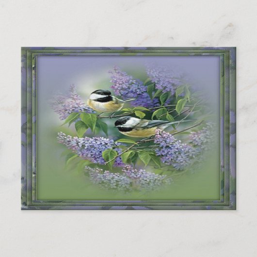 Briefkaart Lilacs & Birds (Voorkant)