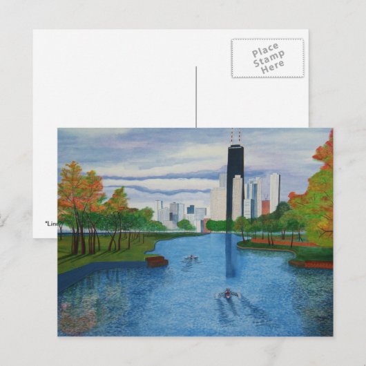 Briefkaart "Lincoln Park - Chicago" (Voorkant / Achterkant)