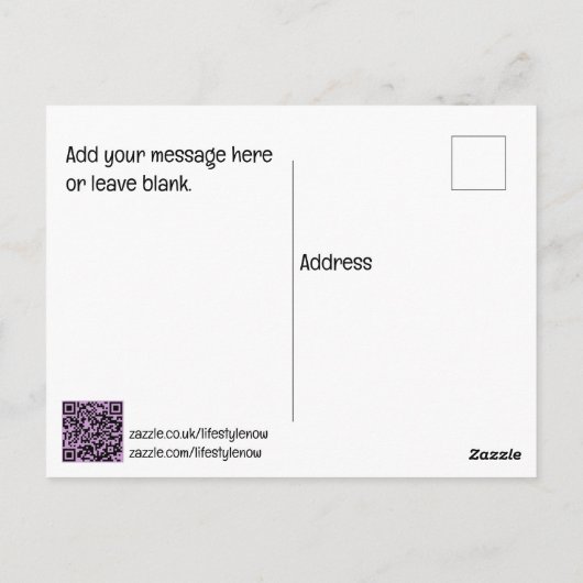 Briefkaart - Lippenstift Urban Street Art (Achterkant)