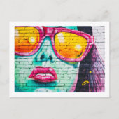 Briefkaart - Lippenstift Urban Street Art (Voorkant)