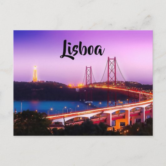 Briefkaart Lissabon-brug (Voorkant)