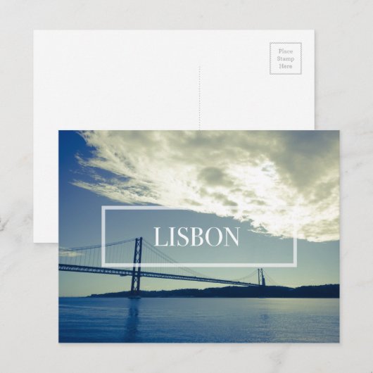 Briefkaart Lissabon-brug (Voorkant / Achterkant)