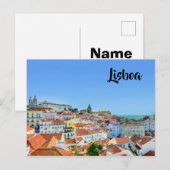 Briefkaart Lissabon-gebouwen (Voorkant / Achterkant)