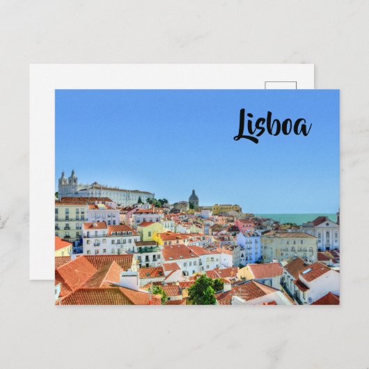 Briefkaart Lissabon-gebouwen (Voorkant / Achterkant)