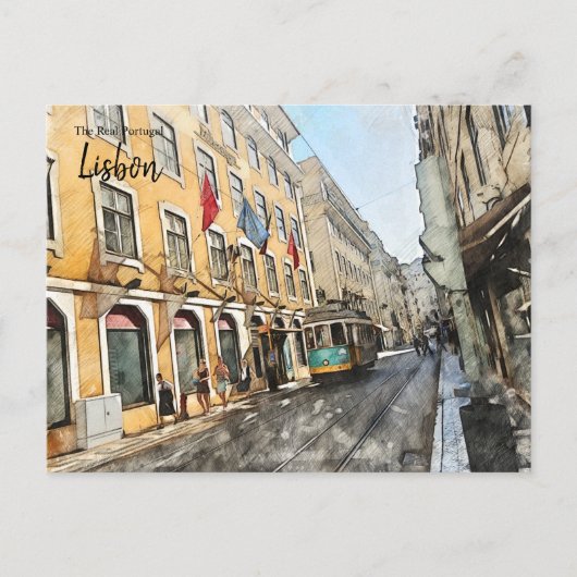 Briefkaart Lissabon Portugal (Voorkant)