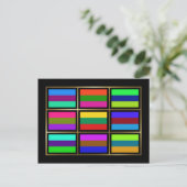 Briefkaart Litouwen Multihue Flags (Staand voorkant)