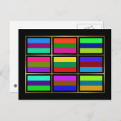 Briefkaart Litouwen Multihue Flags (Voorkant / Achterkant)