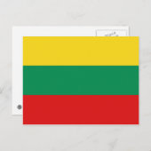 Briefkaart Litouwen vlag (Voorkant / Achterkant)
