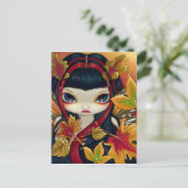 briefkaart "Little Autumn Leaves" (Staand voorkant)