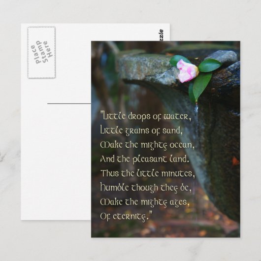 briefkaart "Little Dingen" gedicht (Voorkant / Achterkant)