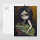 briefkaart "Little Frog Girl" (Voorkant / Achterkant)