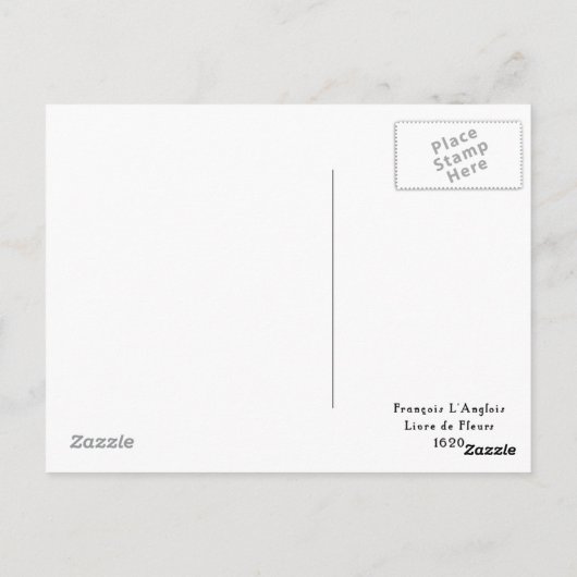 Briefkaart Livres De Fleurs (Achterkant)