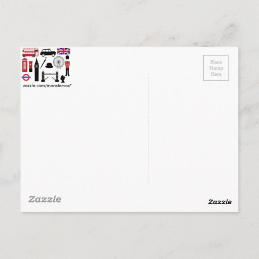 Briefkaart Londen (Achterkant)