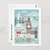 Briefkaart Londen (Voorkant / Achterkant)