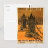 Briefkaart Londen  Bridge Tower (Voorkant / Achterkant)