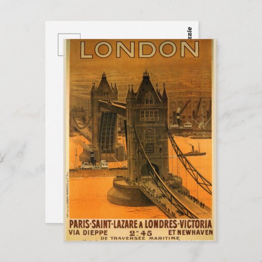 Briefkaart Londen  Bridge Tower (Voorkant / Achterkant)