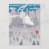 Briefkaart Londen Skyline Illustratie Kunstwerk (Voorkant)