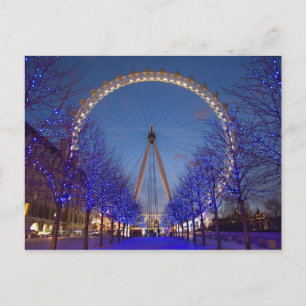Briefkaart London Eye Blue Twilight, Londen Vereni