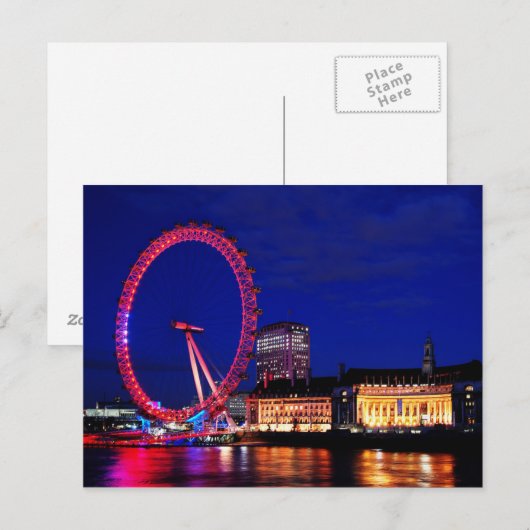 Briefkaart London Eye, London UK (Voorkant / Achterkant)
