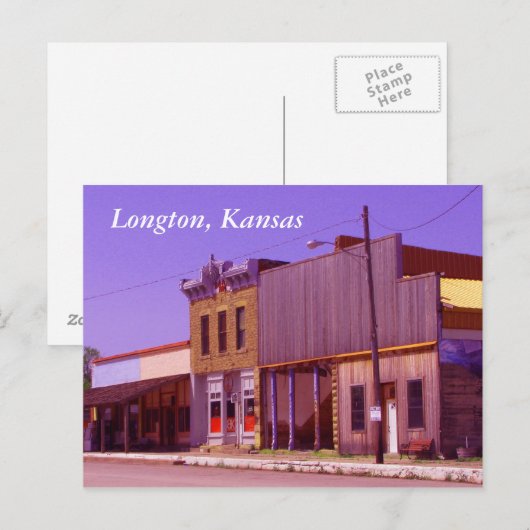 Briefkaart:  Longton, Kansas Briefkaart (Voorkant / Achterkant)