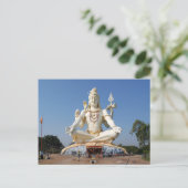 Briefkaart Lord Shiva Statue te Bijapur, India (Staand voorkant)