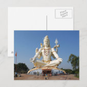 Briefkaart Lord Shiva Statue te Bijapur, India (Voorkant / Achterkant)