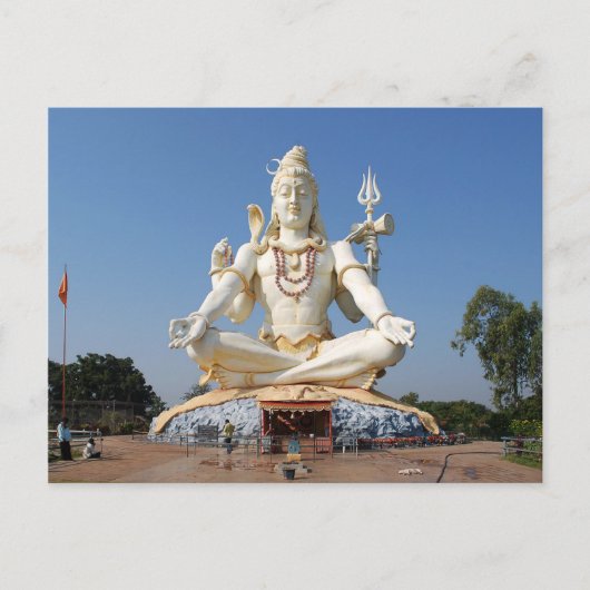 Briefkaart Lord Shiva Statue te Bijapur, India (Voorkant)