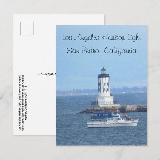 Briefkaart - Los Angeles Harbour Light (Voorkant / Achterkant)