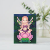briefkaart "Lotus Fairy" (Staand voorkant)