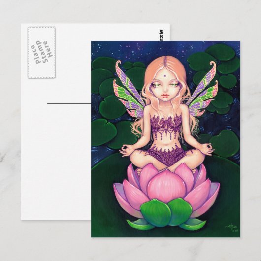 briefkaart "Lotus Fairy" (Voorkant / Achterkant)