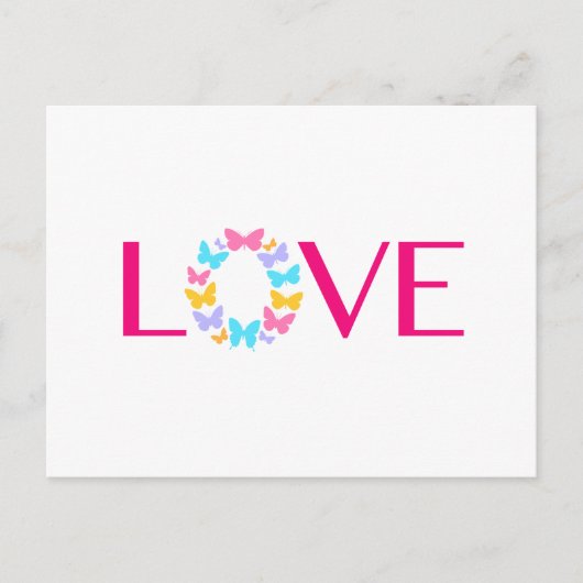 Briefkaart Love and Butterflies (Voorkant)