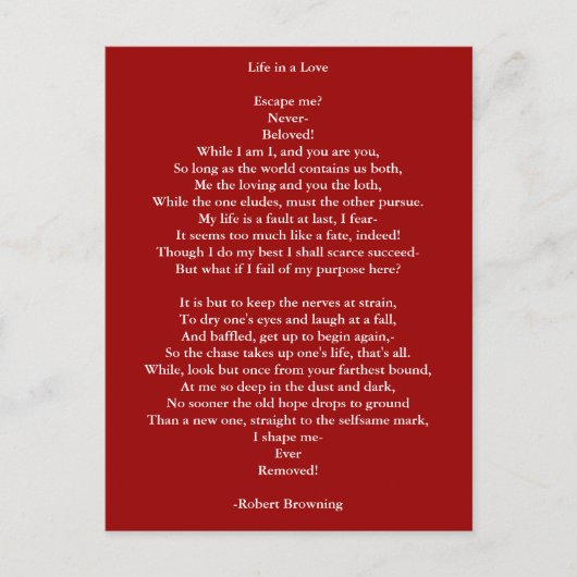 Briefkaart-Love Art-Love Poem 12 Briefkaart (Voorkant)