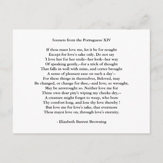 Briefkaart-Love Art-Love Poem 13 Briefkaart (Voorkant)