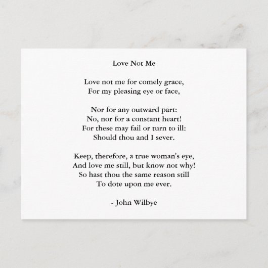 Briefkaart-Love Art-Love Poem 3 Briefkaart (Voorkant)