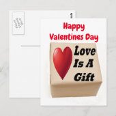 Briefkaart Love is een cadeau (Voorkant / Achterkant)