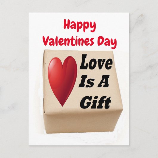 Briefkaart Love is een cadeau (Voorkant)