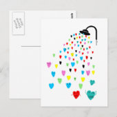 briefkaart "Love Shower" (Voorkant / Achterkant)