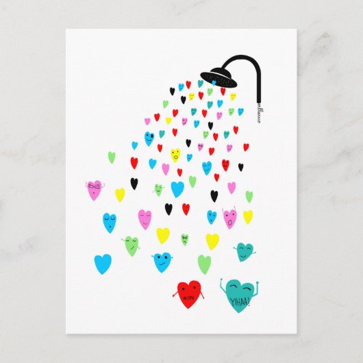 briefkaart "Love Shower" (Voorkant)