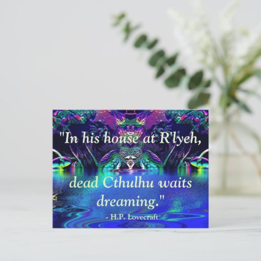 Briefkaart Lovecraft Quote (Staand voorkant)