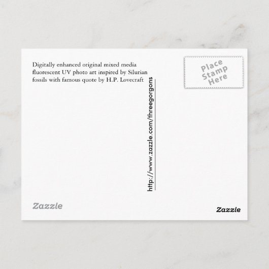 Briefkaart Lovecraft Quote (Achterkant)