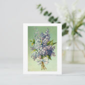 Briefkaart: Lovely lavender bouquet Briefkaart (Staand voorkant)