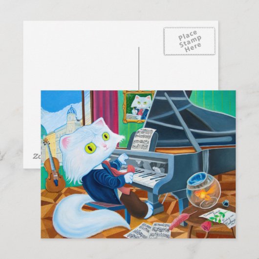 briefkaart "Ludwig van Caathoven" (Voorkant / Achterkant)