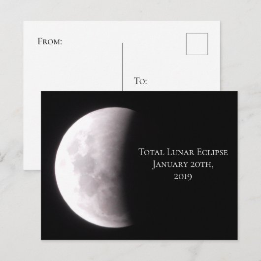 Briefkaart Lunar Eclipse Keepomwille (Voorkant / Achterkant)