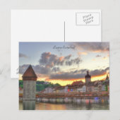 Briefkaart Luzern Zwitserland Oude afvalberg (Voorkant / Achterkant)