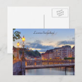 Briefkaart Luzern Zwitserland Reuss (Voorkant / Achterkant)