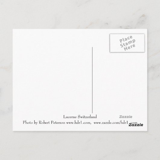 Briefkaart Luzern Zwitserland Reuss (Achterkant)