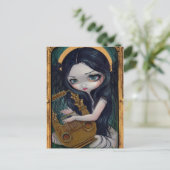 briefkaart "Lyre Angel" (Staand voorkant)