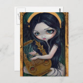 briefkaart "Lyre Angel" (Voorkant / Achterkant)