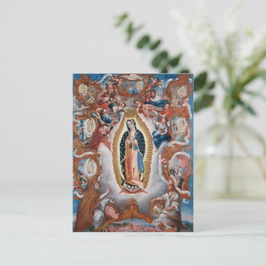 briefkaart "Maagd of Guadalupe" (Staand voorkant)