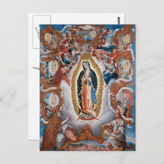 briefkaart "Maagd of Guadalupe" (Voorkant / Achterkant)
